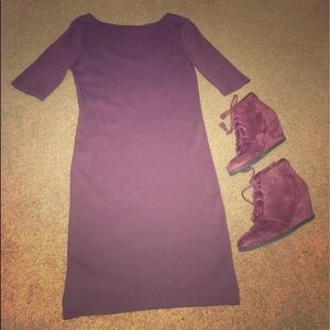 Purple shift dress